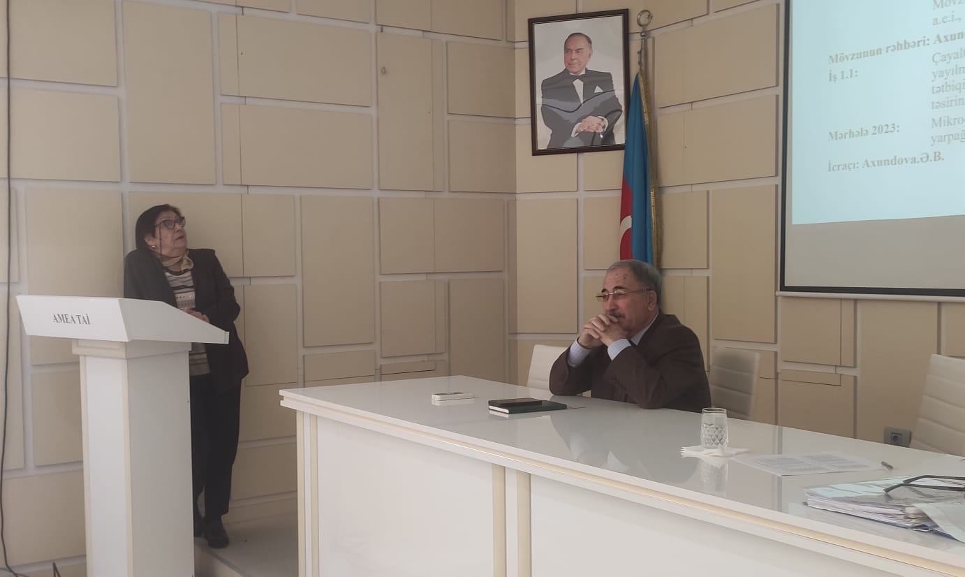 “Mineral gübrələr” və “Mikroelementlər və mikrogübrələr” laboratoriyaları  2023-cü il üzrə yekun hesabatlarını təqdim ediblər