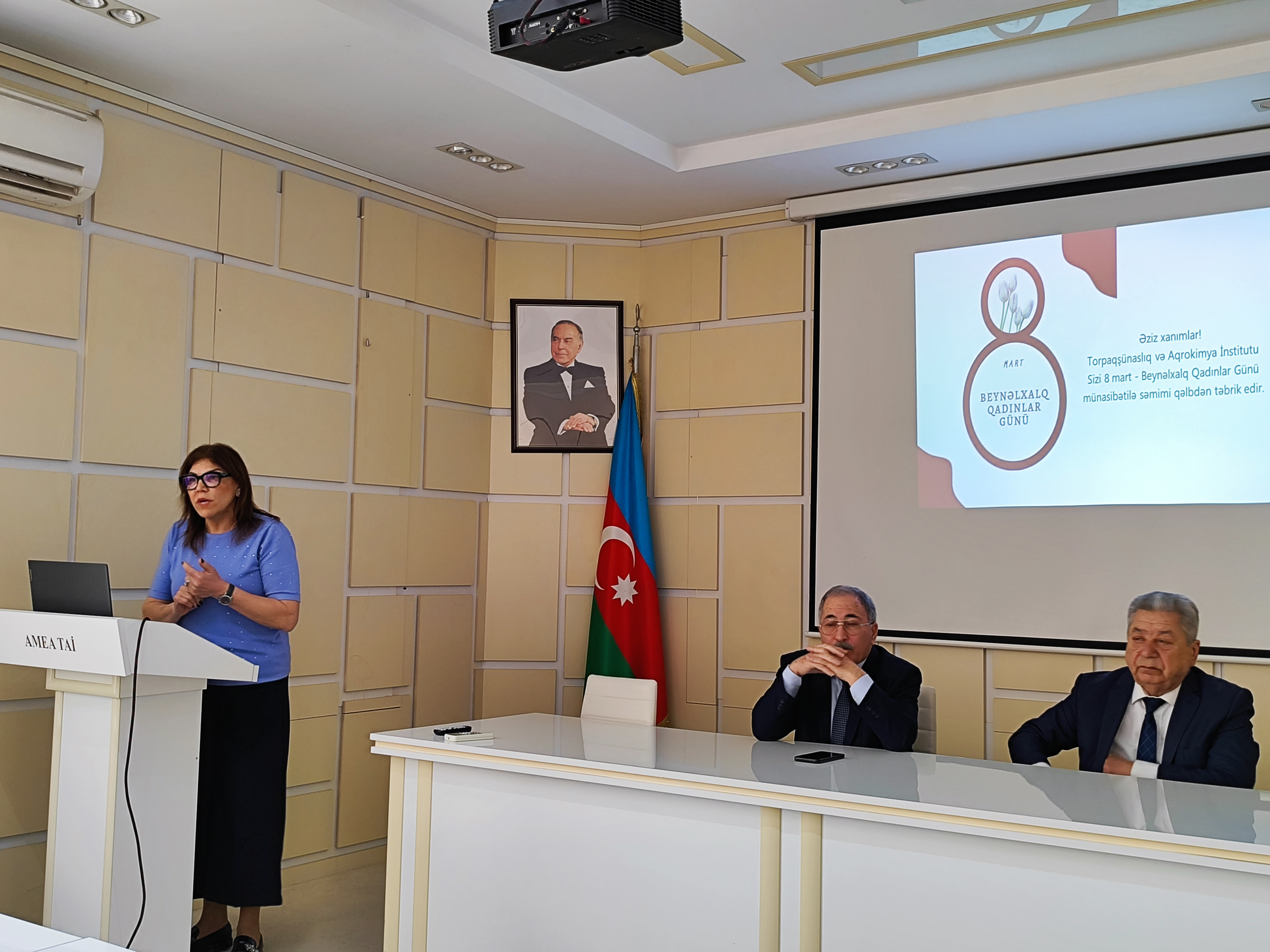 An event was held at the Institute of Soil Science and Agrochemistry of the Ministry of Science and Education of the Republic of Azerbaijan on the occasion of March 8 - International Women's Day.