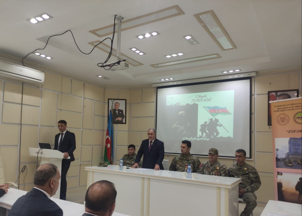 Torpaqşünaslıq və Aqrokimya İnstitutunda 8 Noyabr Zəfər günü ilə əlaqədar tədbir keçirilib