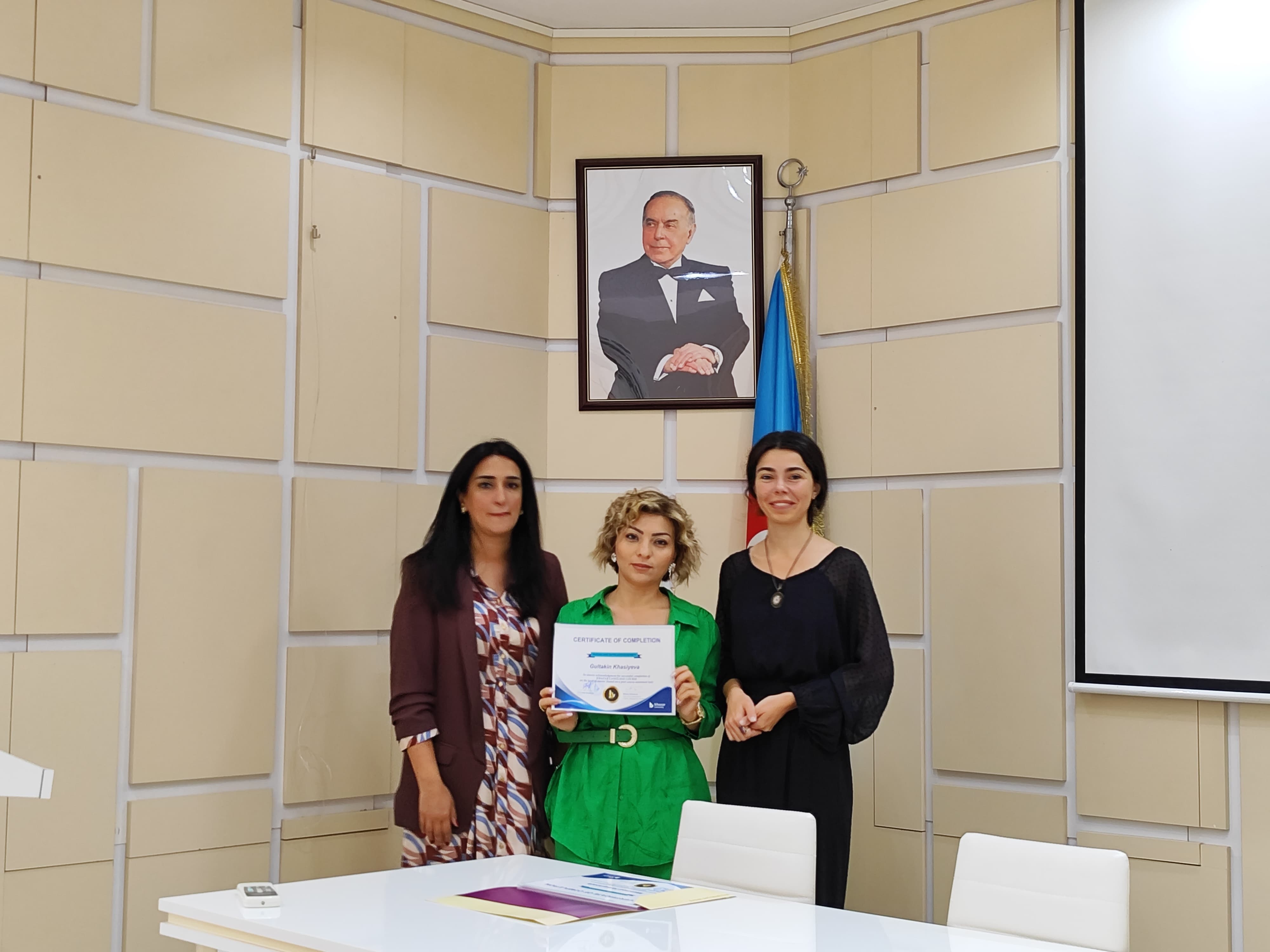 The English language certificates of Khazar University were presented to the employees of the Institute of Soil Science and Agrochemistry of the Ministry of Science and Education of the Republic of Azerbaijan.