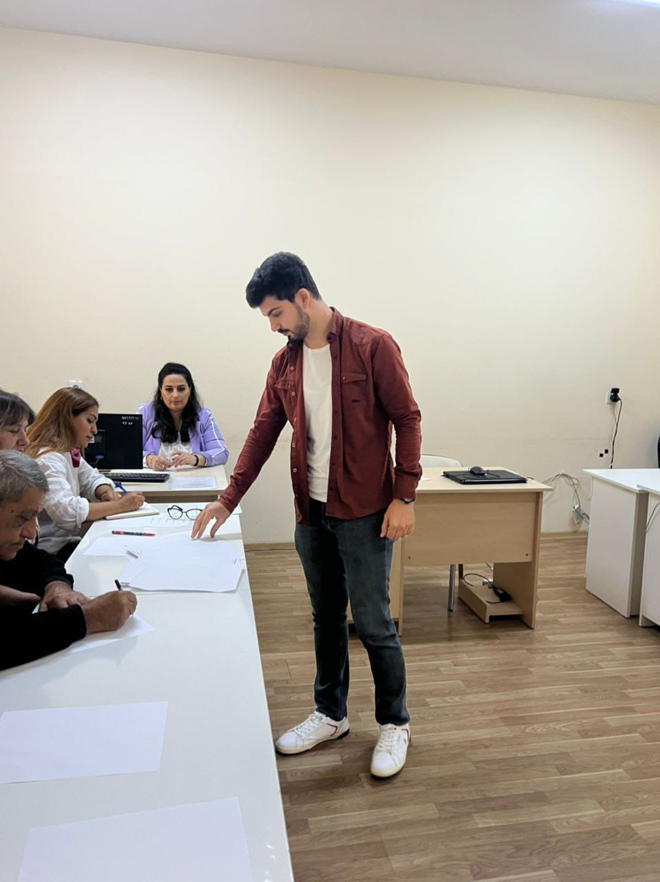 The entrance exam was held at the Institute of Soil Science and Agrochemistry of the Ministry of Science and Education of the Republic of Azerbaijan in preparation for the Doctor of Philosophy.