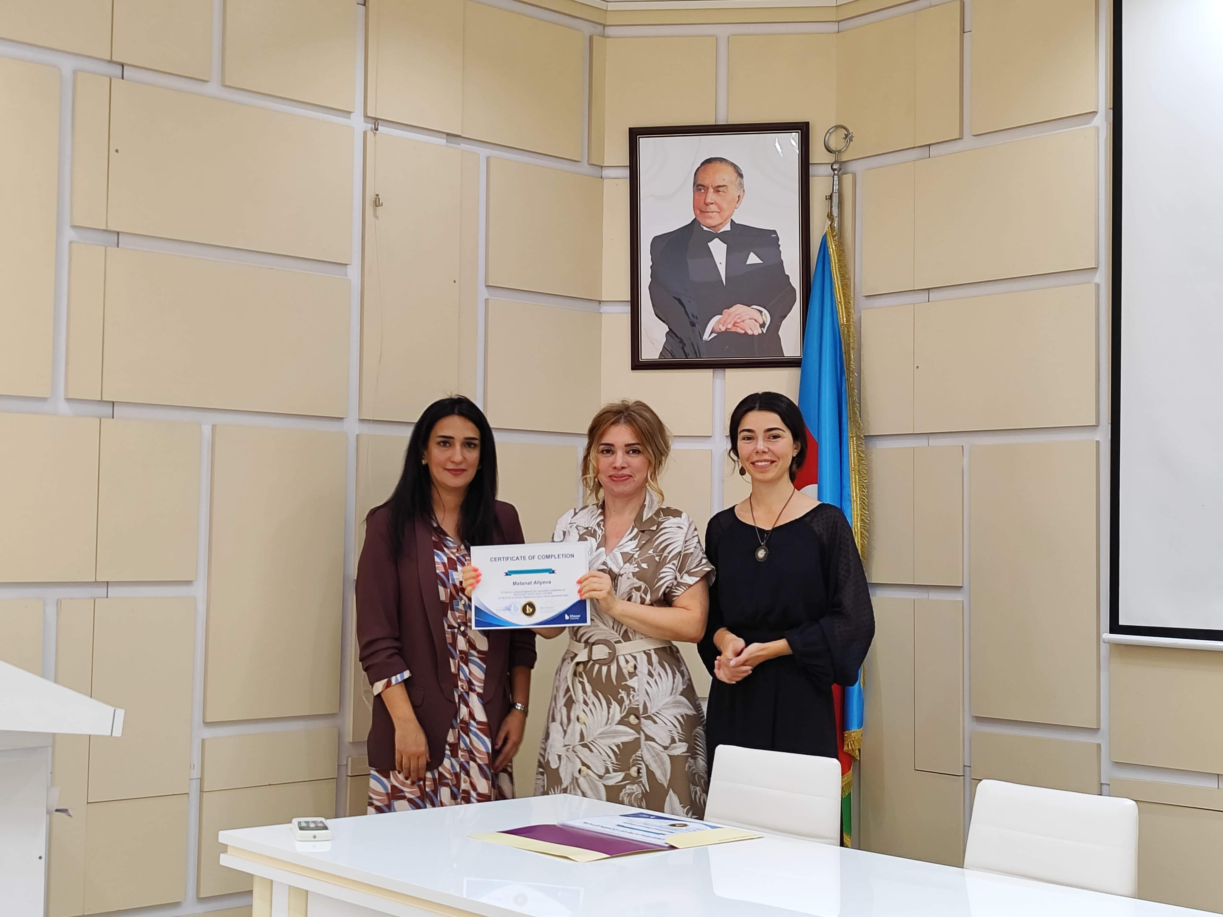 The English language certificates of Khazar University were presented to the employees of the Institute of Soil Science and Agrochemistry of the Ministry of Science and Education of the Republic of Azerbaijan.
